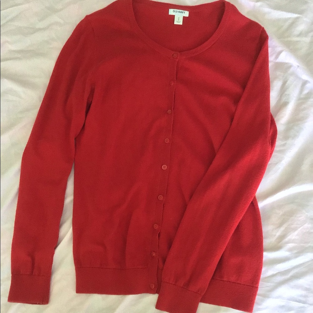 Red Old Navy Cardigan